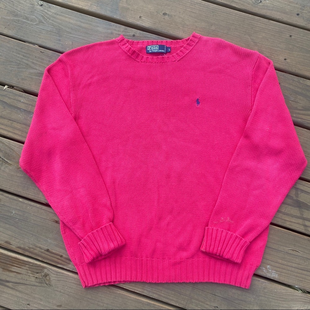Vintage pink Polo Ralph Lauren sweater knit